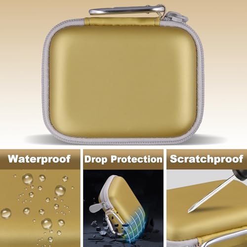 Image of Aenllosi for Crucial X10 Pro / X10 / X9 / X9 Pro 1TB /2TB /4TB /8TB Portable SSD Hard Case,USB 3.2 External Solid State Drive & USB Cable Organizer, Gold (Case Only)