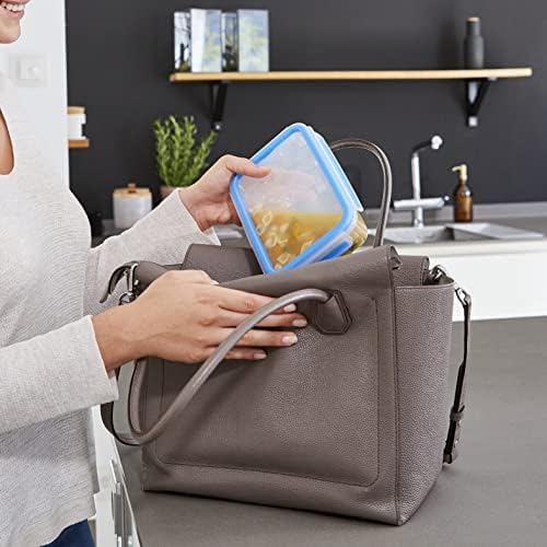 Tefal Meal Prep Containers Set, Masterseal Fresh 5-Piece Plastic Food Storage Container Set, 5x0.8L, 100% Leak-Proof, Hygienic Clip Lids, Dishwasher & Microwave-Safe, Frost-Resistant, N1030710
