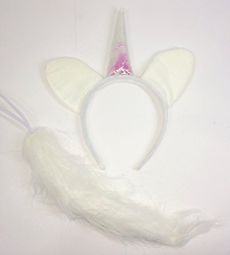 Licorne Jeu de bandeau (boucles et corne) et lapin. Taille unique Cover