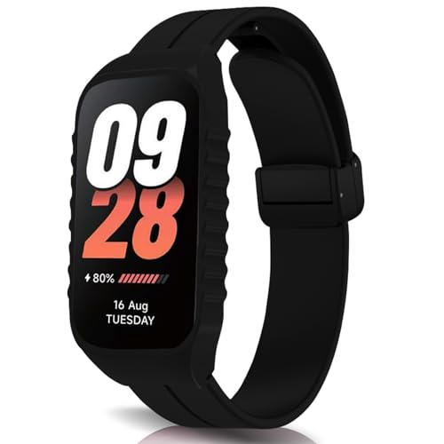[RoSoki] �o���h Xiaomi Smart Band 8 Active/Xiaomi Redmi Smart Band 2 �Ή� �o���h �V���R���� �}�O�l�b�g�t�� �X�|�[�c�o���h �X�g���b�v �ւ��o���h �����x���g �_�炩�� �o���hXiaomi 