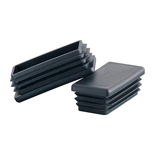 Plugs for Rectangular Standard Tubes - Black Tubing Plugs for 1.000x1.500in OD Rectangular Tubes MOCAP RC1X1-1/2CBK1 (qty20)