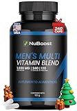 Nuboost Multivitaminico Hombre con Vitamina A, C, E, D3, K, Complejo B, Antioxidantes y Minerales - 980 mg 240 cápsulas -...
