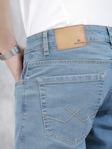 Image of WROGN Men's Slim Fit Jeans | Mid Rise | Jeans for Man