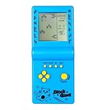 TAQY レトロクラシックブロックゲームコンソール 複数のゲーム レベル/スピード調整可能 ハンドヘルドポーラブルコンソール レンガゲーム/レーシング/戦車戦 パズルゲーム 電子玩具 子供/友達/ホリデーギフ (Blue)