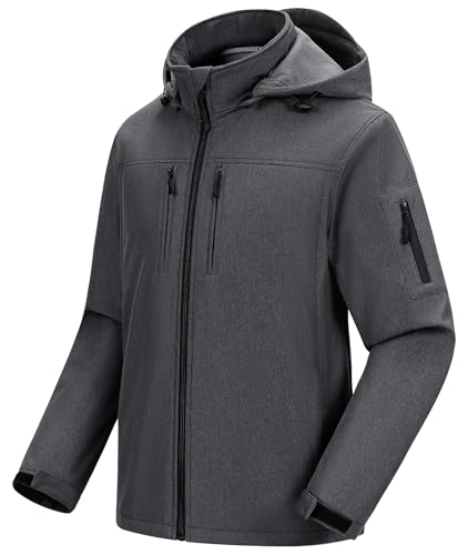 CREATMO Men's Softshell Military Jacket with Hood