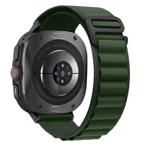 Bracelet nylon Samsung Galaxy Watch Ultra 47 mm sport respirant vert