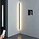 LANMOU Lange LED Wandleuchte Innen, 120CM Wand ecklampe mit fernbedienung, Wandlampe Schwarz Moderne, Dimmbar (3000K-6000K), Eck-Wandleuchte, 36W 2880LM, Aluminium