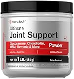 Horbäach Ultimate Joint Support Powder 1 lb | Glucosamine, Chondroitin, MSM & Turmeric | Triple Action Support Supplement for Men and Women | Non-GMO, Gluten Free