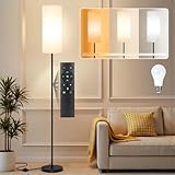 【Lampadaire de Chambre à Coucher avec Minuterie d'une Heure】Le lampadaire de 175 cm de haut pour le salon dispose d'une minuterie d'une heure afin que vous et votre bébé puissiez vous endormir facilement sans surveillance supplémentaire. La télécommande est magnétique et adhère facilement à toute surface métallique. Vous pouvez fixer la télécommande au pied du lampadaire pour ne pas la perdre