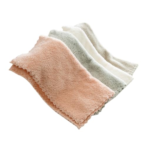 Healifty 4 Piezas Paños de Cocina de Coral Grueso Absorbentes Toallas para Lavar Platos Ollas y Cuencos Secado Rápido Pelusas Suave para Limpieza Eficaz