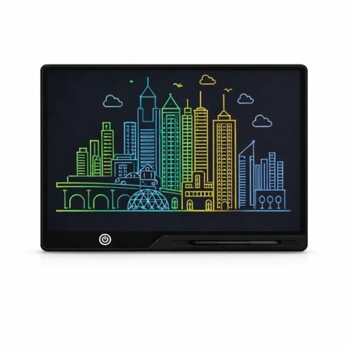 Image of 16 Inch LCD Writing Tablet, Colourful Screen Digital Slate for Kids & Adults, USB Rechargeable E-Writer Doodle Board, Electronic Drawing Pad for Home, School & Office, Magic Slate E-Slate