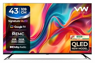 VW Visio World 109 cm (43 inches) Smartchoice Pro Series 4K Ultra HD Smart QLED Google TV VW43GQ2
