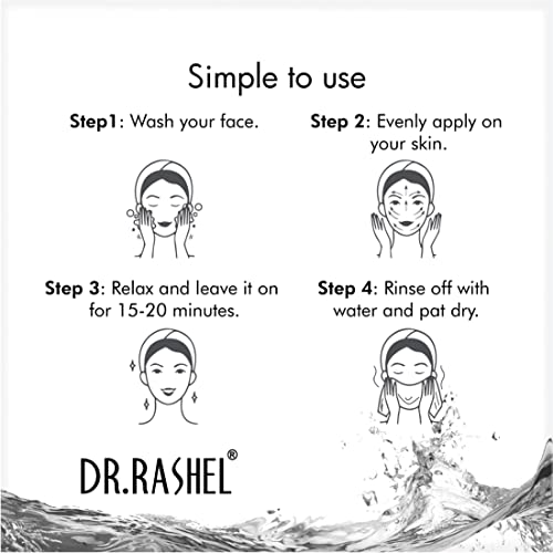 Image of DR.RASHEL Gold Face Pack for Glowing Skin, Oil Control, Acne, Pimples, Detan, Blemishes, Pigmentation & Brightening, Face Cleansing For Face & Body (380 Ml)
