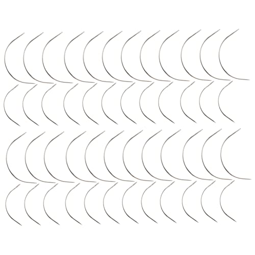 Operitacx Upholstery Sewing Needles 100pcs Curved Beading Needles for Hand Sewing Leather Crafting