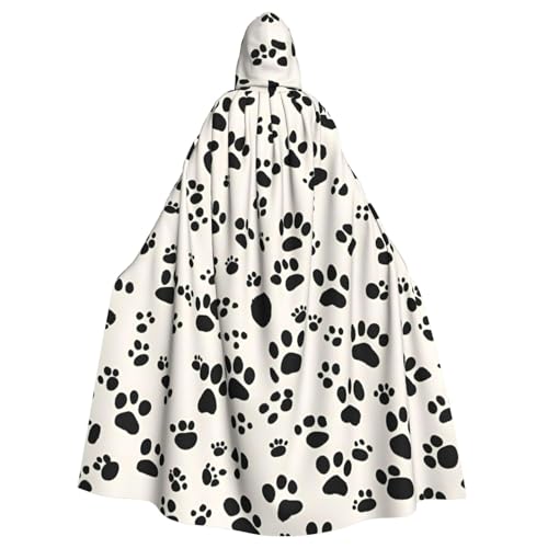Cape à capuche Halloween imprimé pattes pour réussir son déguisement de vampire