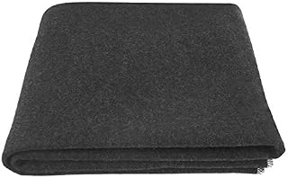 EKTOS 100% Wool Blanket, Charcoal Grey, Warm & Heavy 4.4 lbs, Large Washable