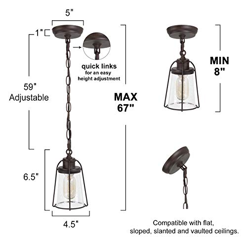 KSANA-Farmhouse-Pendant-Lighting-Mini-Rustic-Hanging-Light-Fixture-with-Seeded-Glass-Shade-for-Kitchen-Island-Foyer-Hallway-Bedroom-and-Entryway-Bronze KSANA Farmhouse Pendant Lighting Mini Rustic Hanging Light Fixture with Seeded Glass Shade for Kitchen Island Foyer Hallway Bedroom and Entryway Bronze