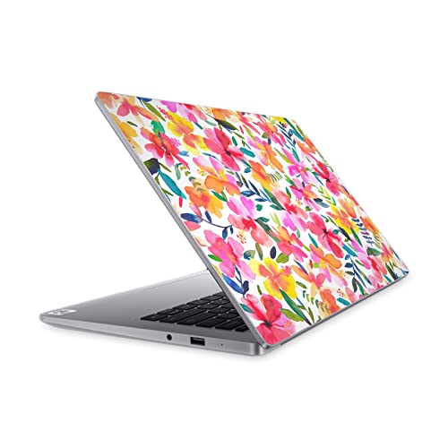 Autocollant Mi Notebook 14 Ninola Vinyle Motif Floral Anti Rayures
