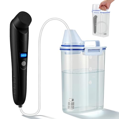 Normodic Portable Bidet Electric Bidet Sprayer Rechargeable Handheld Bidet with 2.5L Water Tank for Travel Bathroom Camping Shower Muslim Shower Spray Personal Hygiene Postpartum Care (Black)
