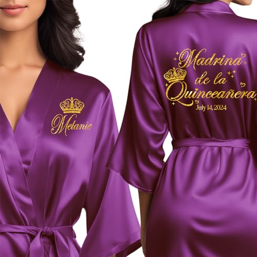 Mis Quince Anos Robes, Pretty Quinceanera Robes, Mama de la Quince, Quinceanera Gifts