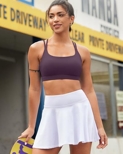 Image of RUNNING GIRL Sports Bras for Women High Support,Criss-Cross Back Strappy Bra Moulded Cup High Impact Workout Crop Tops
