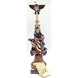 Jim Shore Heartwood Creek Stacked Patriotic Pride Stone Resin Figurine, 12.5”