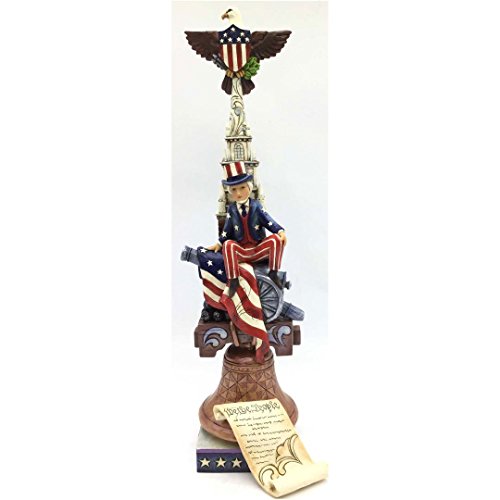 Jim Shore Heartwood Creek Stacked Patriotic Pride Stone Resin Figurine, 12.5”