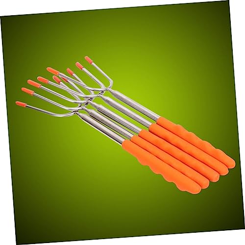 Toddmomy 5 Pçs Cabo De Silicone Telescópico Espetos De Aço Inoxidável Camping Utensílios De Cozinha
