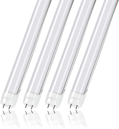 JESLED T8 T12 4FT LED Type B Light Bulbs, 24W 5000K Daylight, 3000LM, 4 Foot Fluorescent Tube Replacement, ETL Listed, Double Row, Frosted, Dual-end Powered, Remove Ballast, Warehouse Lights (4-Pack) JESLED T8 T12 4FT LED Type B Light Bulbs, 24W 5000K Daylight, 3000LM, 4 Foot Fluorescent Tube Replacement, ETL Listed, Double Row, Frosted, Dual-end Powered, Remove Ballast, Warehouse Lights (4-Pack)