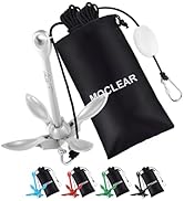 Moclear Kayak Anchor Kit, 3.5 lb Folding Grapnel Boat Anchor for Small Boat, Paddle Board, Canoe,...
