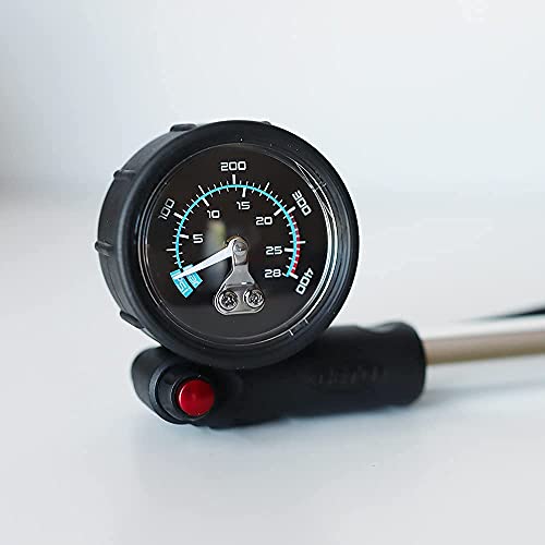 Beto Precision High Pressure Shock Pump (SP-002AGN) with Gauge, 400 PSI 28 BAR, for Front Fork and Rear Bicycle Suspension and Air Shocks