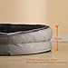 HMTOPE Orthopädisches Hundebett, Hundesofa, Vierseitiges Nackenrolle Kissen, rutschfeste Unterseite Hundekorb, Abnehmbar und Waschbar, Kleine Hunde, Mittelgroße Hunde, 90 x 71 x 15 cm, Dunkelgrau