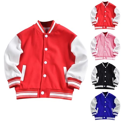 Kids Baseball Jackets Boys Girls Fit School Daily Jacket Casual Lightweight Button Cardigan Winter Coat Outfits2