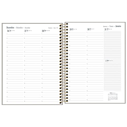 Planner Executivo Espiral 17,7 x 24 cm Lume 2023 - Cinza - Tilibra