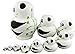 Set of 10 Cute Giant Panda Bear with Green Bamboo Nesting Dolls Matryoshka Animal Russian Handmade Kids Girl Surprise Christmas Holiday Birthday Toy Home Office Decoration