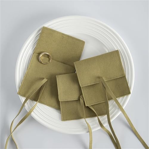 15 bolsas de regalo de microfibra rosa con cordón ajustables para joyas 6
