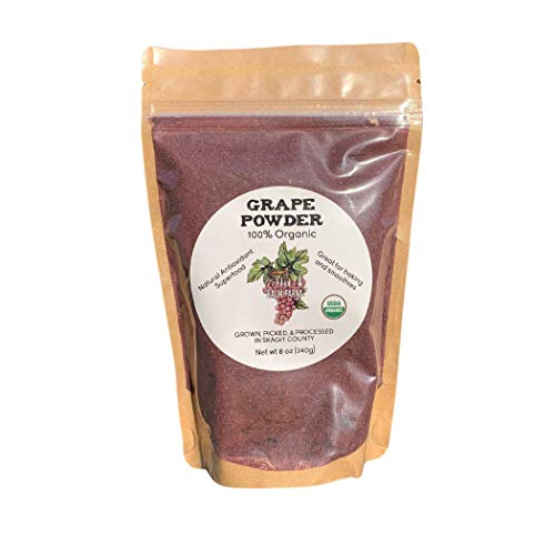 Sauk Farm LLC Grape Powder Certified Organic, Vegan, 8 Ounce