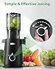 ECOSELF Juicer Machines - Wide Mouth Feed Chute For Fruits and Leafy Greens - Juice Extractor Machine With Self Feeding & Hands-Free Design For Family - Cold Press Juicer Easy to Clean（With Brush） #5