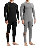 romision Mens Thermal Underwear Set Long Johns Fleece Lined Base Layer