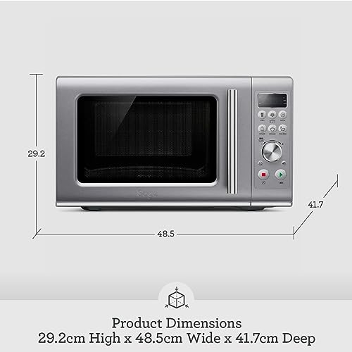 Sage - The Compact Wave Soft Close Microwave, Silver - Image 6