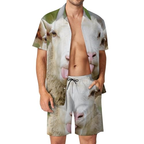 Chemise Hawaïenne Homme Ensemble Short Short De Plage Été S
