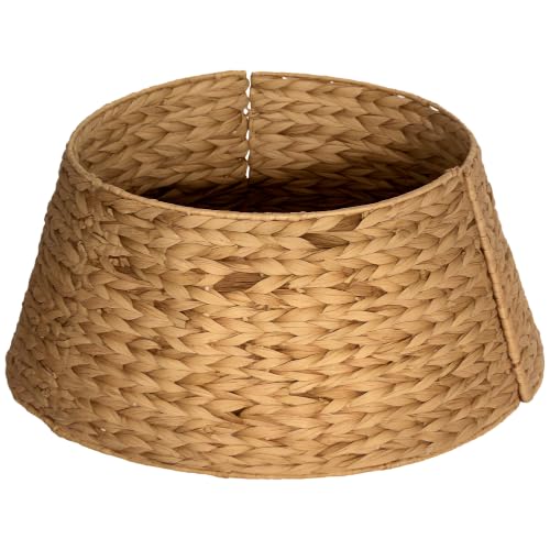 HOMCOM Falda para Árbol de Navidad de 60 cm de Jacinto de Agua Natural