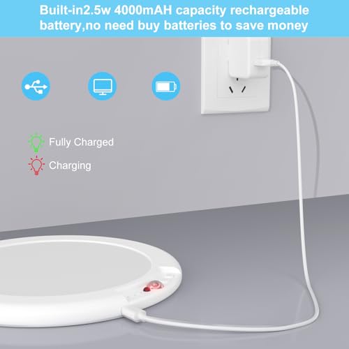 LINEWAY Rechargeable Motion Sensor Ceiling Light with Remote,Battery Operated LED Ceiling Lights 3 Colors Dimmer 7.5'' Wireless Closet Light Magnetic Motion Activated Shower Light for Shed Pantry by LINEWAY - Image 5
