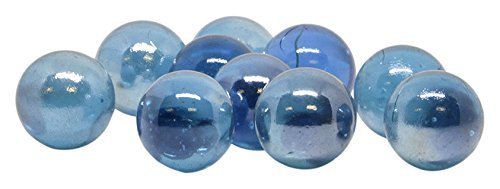 hand2mind Blue Glass Marbles, Large Mables, Math Counters for Kids, Blue Counters, Math Manipulatives, Big Marbles, 1 Inch Marbles, Counting Manipulatives, Marbles for Kids (Set of 25)