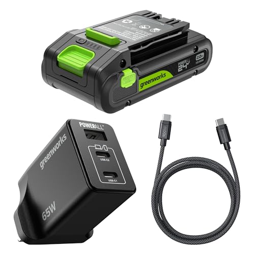 Batterie Greenworks 24V pour remplacer vos chargeurs encombrants