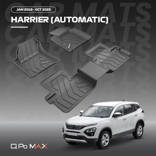 Image of Q Po Harrier Automatic (MAX) Jan 2019 - Oct 2023 ECO TPE Car Floor Mat | Anti Slip All Weather Mats for Harrier (Automatic) (Black)