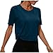 LIKEOULI Short Sleeve Shirts for Women Loose Fitted Blouse Fashion Solid Color Sports Yoga Tees Holiday Outfits for Women