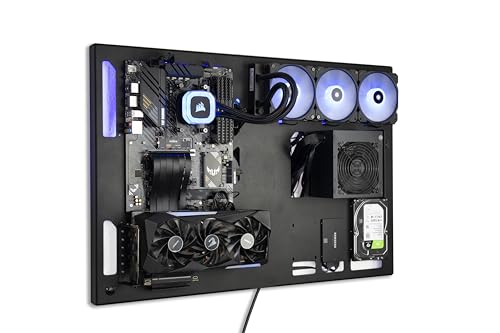 ABK Design - Wall Computer Case - ATX Pc Case - Gaming PC Case - Black