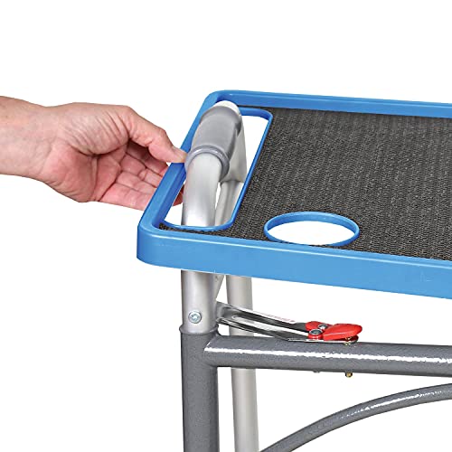 Support Plus Walker Tray Table - Mobility Table Tray For Walker, Non Slip Walker Tray Mat, Walker Accessories Mat, Cup Holder For Walker (21"X16") - Royal Blue #TOP3