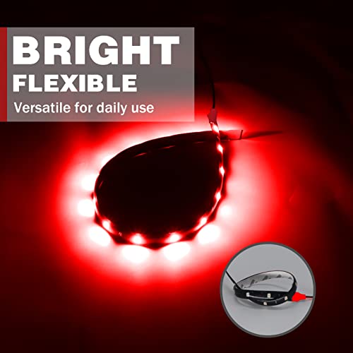 Civikyle 20 Pack Red 12V 1Ft 15 Led Strip Lights Waterproof With 9In Wire #TOP3
